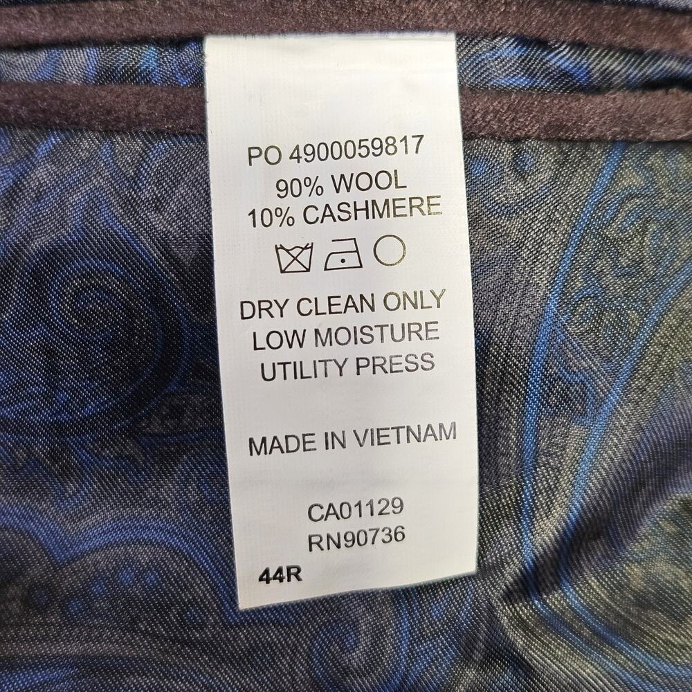 Ralph Lauren Wool Cashmere Blazer Mens 44R Charcoal Gray Flannel Sport Coat Soft - Picture 2 of 16